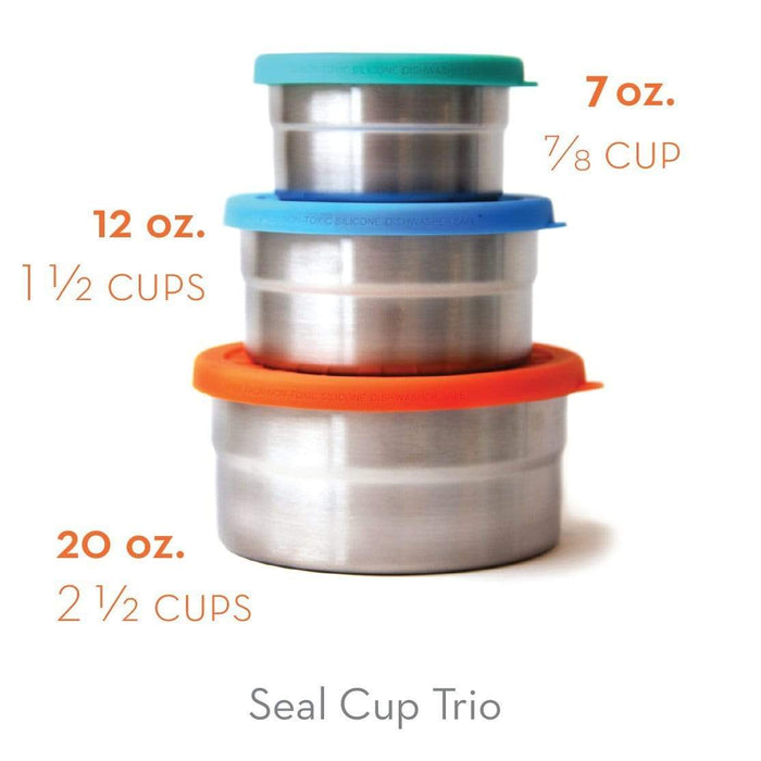 Seal Cup Trio: Small, Medium, Large