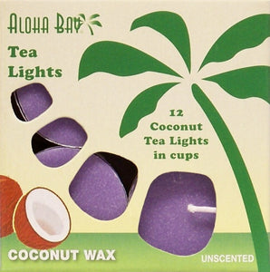 Coconut Wax Tea Lights- Box of 12