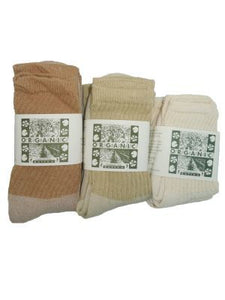 Color-grown Organic Cotton Socks- 3PK